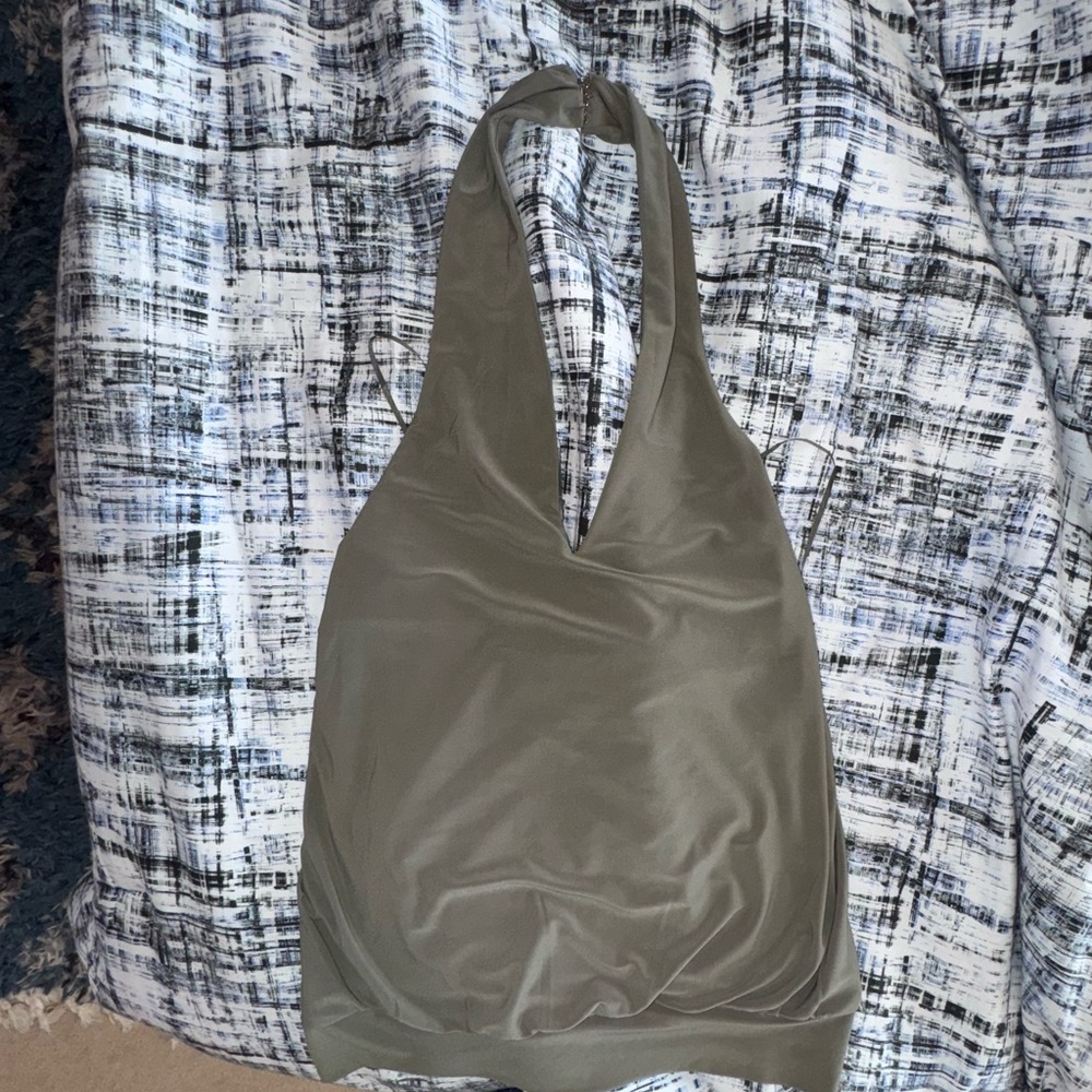 Olive Green Express Halter Top